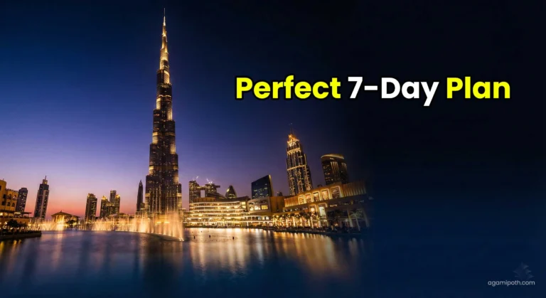 7 day Dubai honeymoon itinerary map and travel essentials.