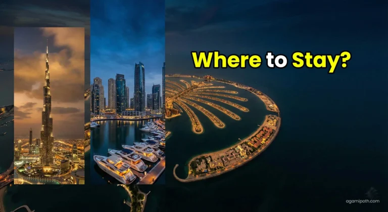 Comparison of Downtown Dubai, Marina and Palm Jumeirah for hotel booking.