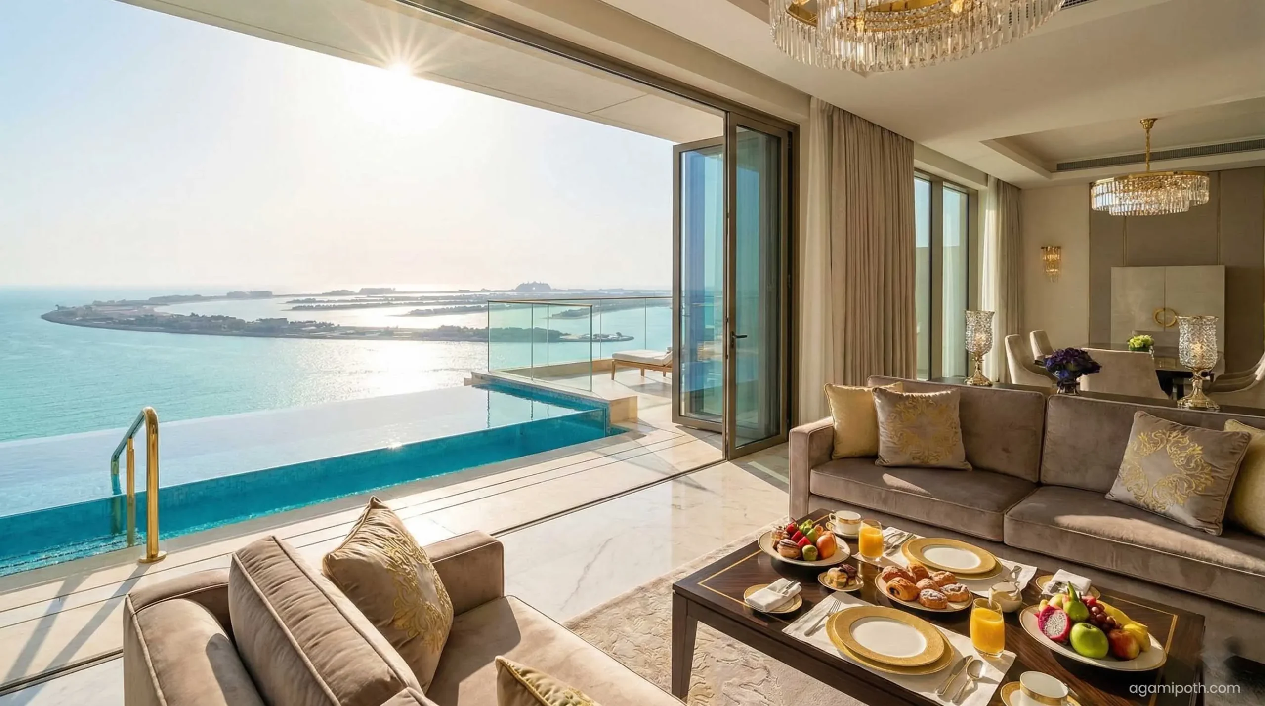 Private infinity pool in Sky Pool Villa at Atlantis The Royal.