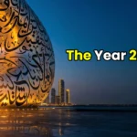 Museum of the Future exterior architecture with Arabic calligraphy.